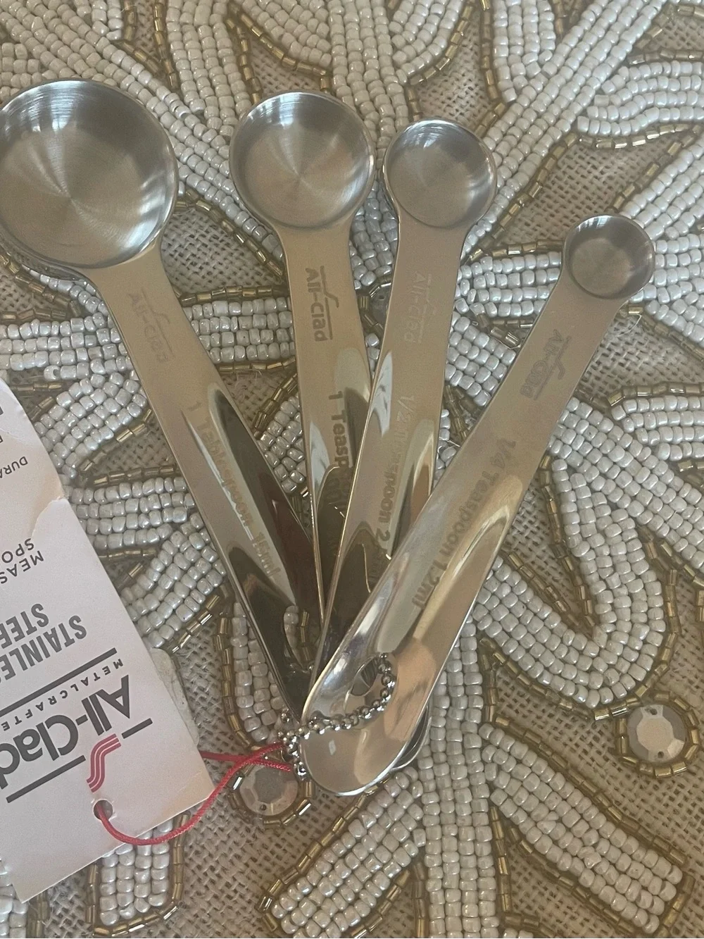 All Clad Stainless Steel Measuring Spoon Set - Silver